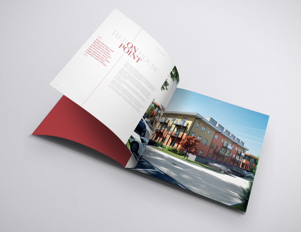 Heron House property brochure spread 1 — interior pages by Oracle Creative for SN Developments