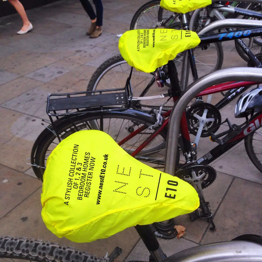 Nest E10 bike advertising by Oracle Creative for Newlon Living, Leyton