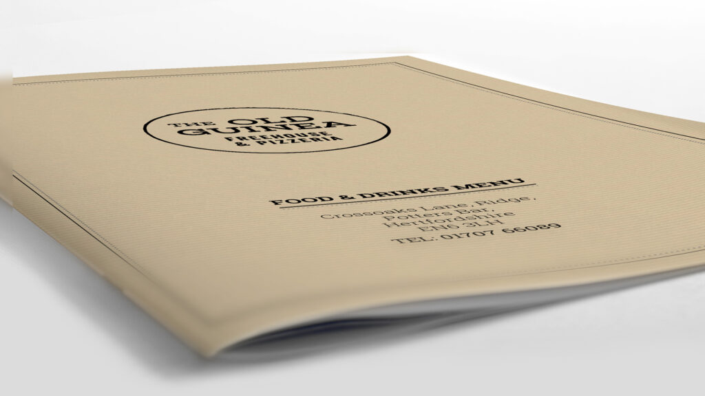 Restaurant menu