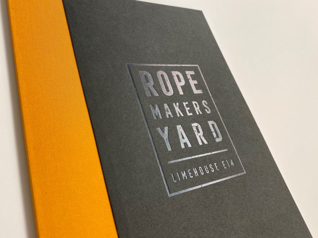 Ropemakers Yard property brochure cover designed by Oracle Creative for L&Q