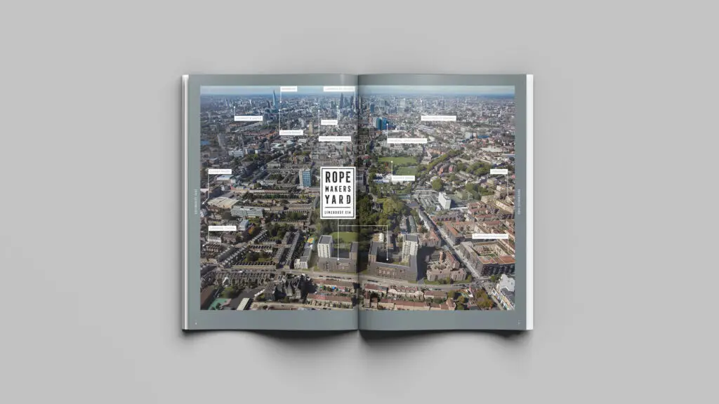 Ropemakers Yard brochure spread 3 — lifestyle interior pages by Oracle Creative for L&Q