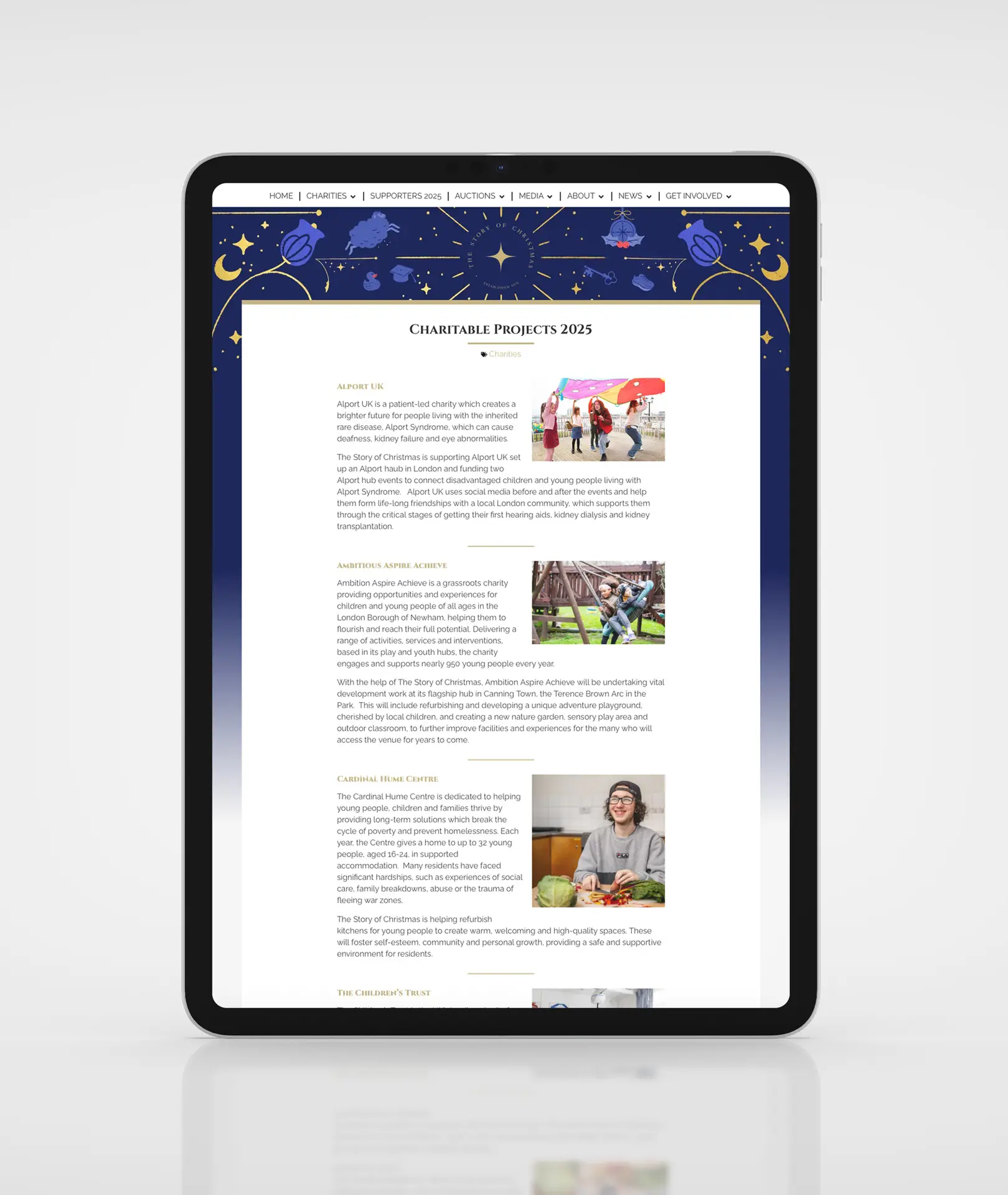 The Story of Christmas web development
