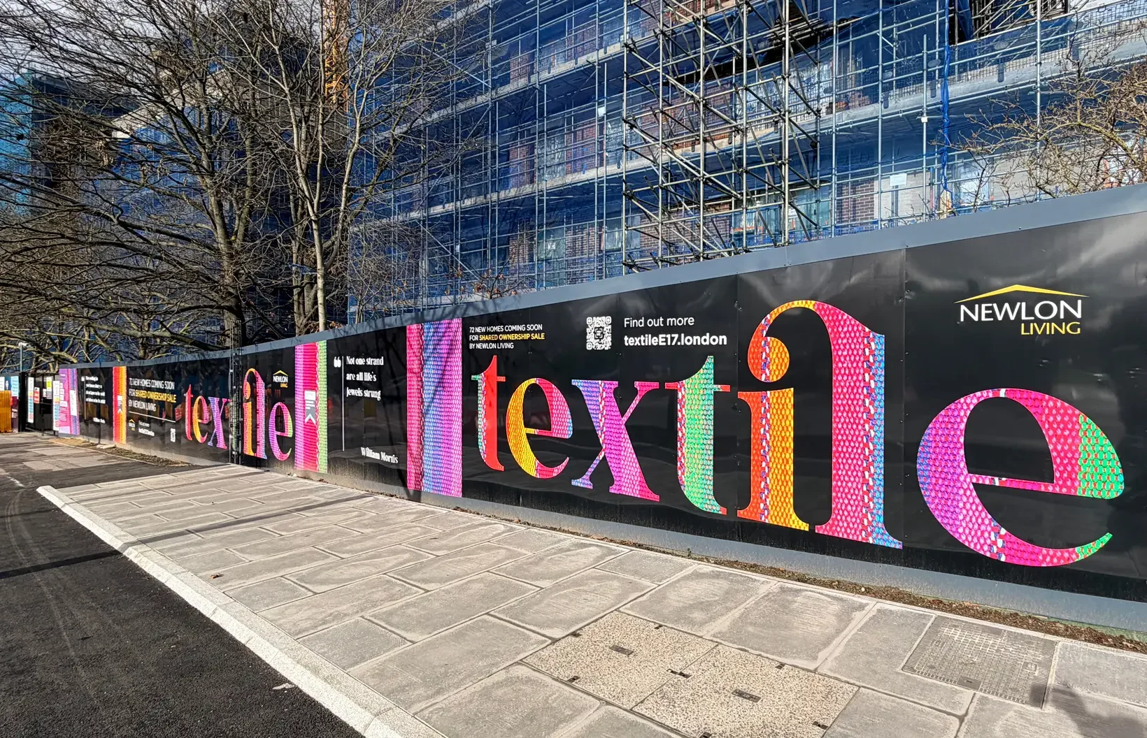 Textile Hoarding design and installation